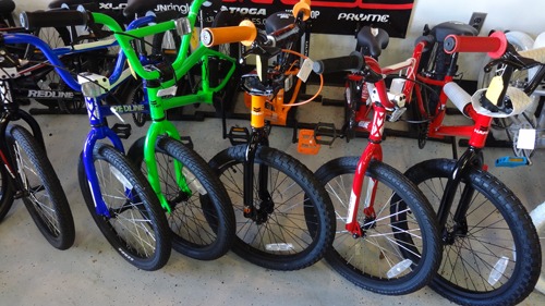 new bikes at the bike shop